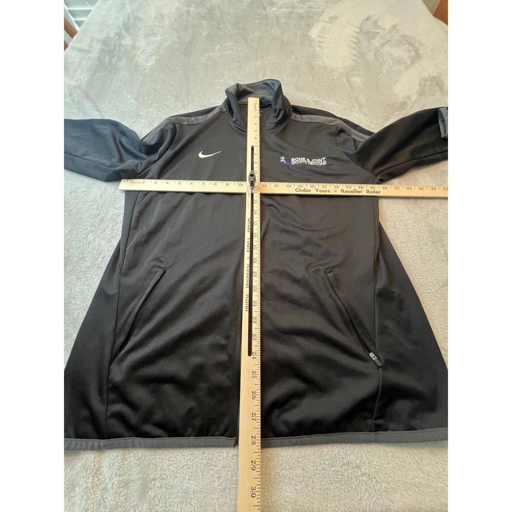 Nike Track Jacket Mens XL Black  Bone & Joint Sports Medicine logo Full Zip
